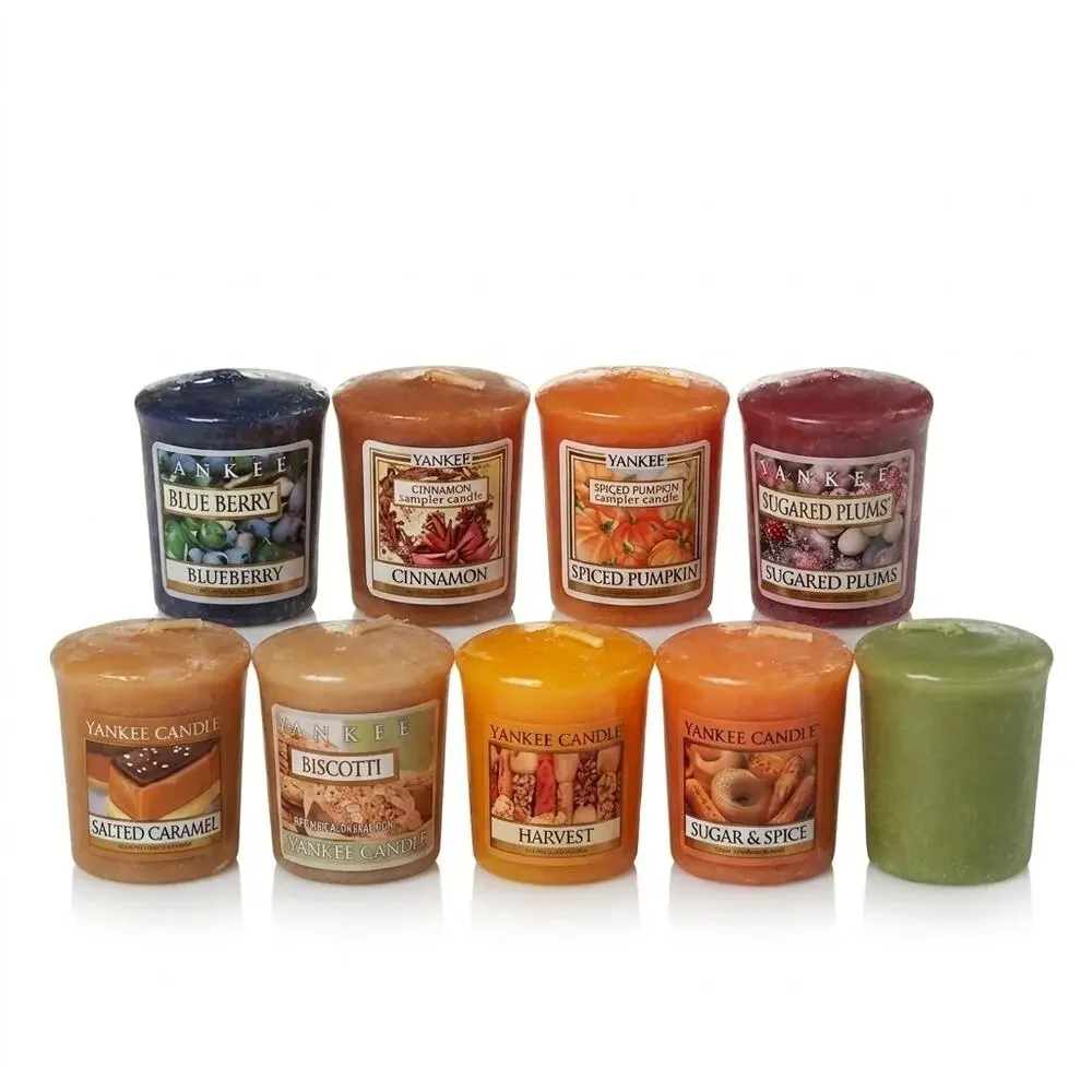 Lot of 10 Vintage Yankee Candle Votives Autumn Bakery Spice Coffee Shop HTF